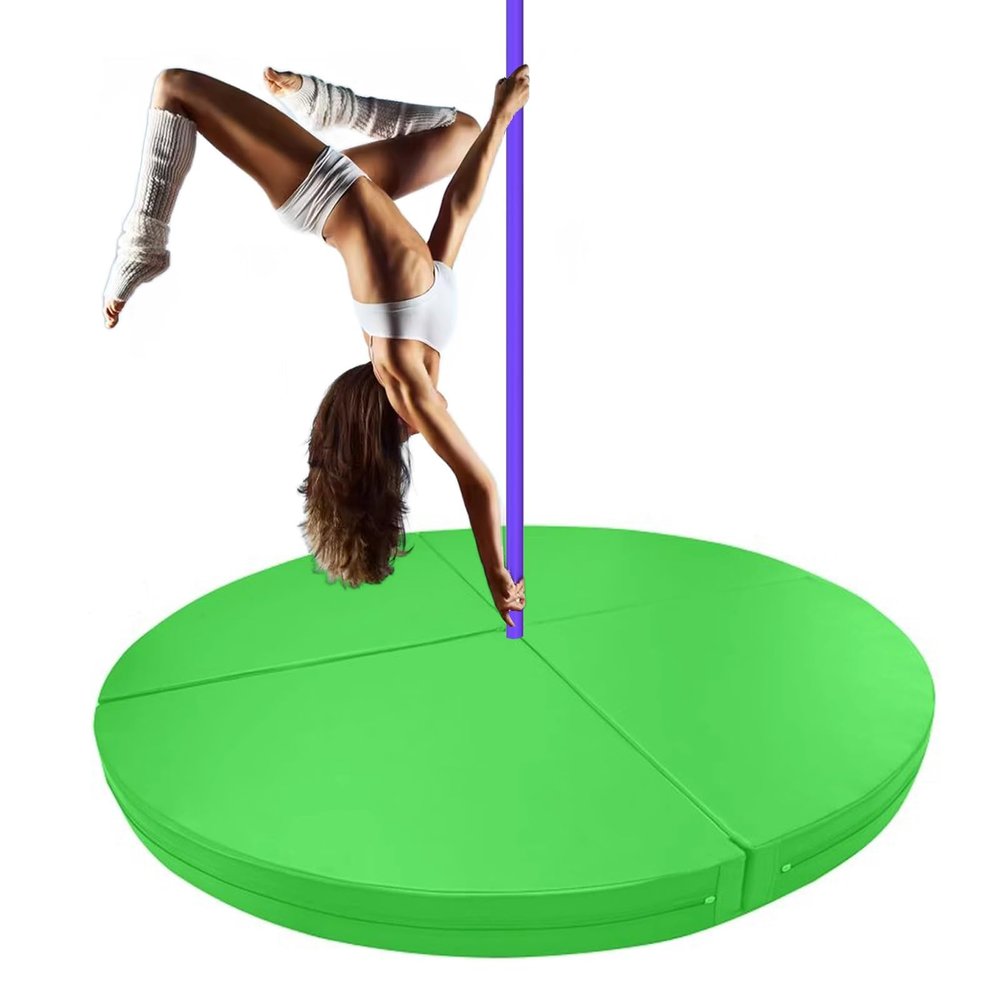 Innovz Foldable Pole Crash Mat for Pole Dancing, Stripper Pole Crash Pad Padded, Portable Protection Mat for Aerial Fitness and Dance Routines(Green,120cmx3cm(47.2inx1.2in))