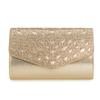 IXEBELLA Rhinestones Embellished Evening Bag Dressy Formal Purse Wedding/Party/Prom Cocktail Clutch for Women (Champagne) view 1