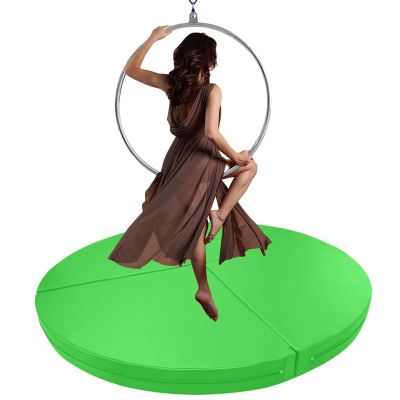 Innovz 1/2/4 Inch Thick Crash Pad for Aerial Lyra Hoop, Home Apartment Bar Gym Dance Pole Crash Mat, Folding Yoga Stripping Pole Anti-Collision(Green,160cmx5cm(63inx2in))