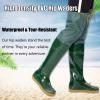 KPHYMOD Hip Waders PVC Hip Boots for Men Women Thick Beef Tendon Sole Lightweight Waterproof Bootfoot for Fishing Hunting(5.5) view 2