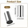 100 Pieces Bike Brake Cable End Caps, 5mm Silver Bike Cable End Caps Brass Material BicycleCable Ends Cap Cables Housing Bikes Parts Cables Crimps for Road Mountain Bicycle view 2