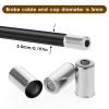100 Pieces Bike Brake Cable End Caps, 5mm Silver Bike Cable End Caps Brass Material BicycleCable Ends Cap Cables Housing Bikes Parts Cables Crimps for Road Mountain Bicycle view 3