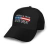 BUECDHYEI America was Never Great Trucker Hat for Men Women - Outdoors Baseball Snapback Cap Black view 1