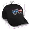 BUECDHYEI America was Never Great Trucker Hat for Men Women - Outdoors Baseball Snapback Cap Black view 3