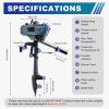 FXEIPOL 3.5HP Outboard Motor 2 Stroke Outboard Motor Boat Engine Short Shaft Outboard Motor with Half Water-cooling & Half Air-cooling Outboard Boat Engine Trolling Motor for Fishing Boat, Sailboat view 2