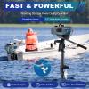 FXEIPOL 3.5HP Outboard Motor 2 Stroke Outboard Motor Boat Engine Short Shaft Outboard Motor with Half Water-cooling & Half Air-cooling Outboard Boat Engine Trolling Motor for Fishing Boat, Sailboat view 3