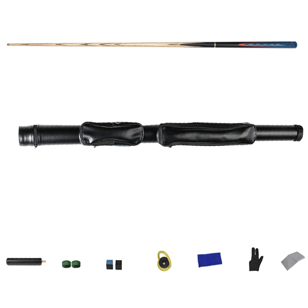 LIUHD Pool Cue Stick,57 Inch 19OZ Snooker Cues 3/4 Split Detachable Handmade Ash Wood Billiard Cue Sticks with Mini Butt End Extension Pool Table Games,B Set,10.2MM