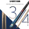 LIUHD Pool Cue Stick,57 Inch 19OZ Snooker Cues 3/4 Split Detachable Handmade Ash Wood Billiard Cue Sticks with Mini Butt End Extension Pool Table Games,B Set,10.2MM view 3