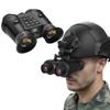 HUVIOVED Night Vision Goggles for Adults, 3DVR Helmet Mounted Night Vision Binoculars/Night Vision Scope with 3D 8K Photo & 4K Video, 6X Zoom, for Outdoor Adventure, Include Dual 32GB TF Cards,B view 1
