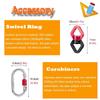 Chirp Wheel Yoga Back Wheel Hanging Yoga Hoop with Non-slip Tape & Accessories, Aerial Ring Set for Acrobatic/ Gymnastics/ Dance Fitness, Large Circus Aerial Hoop for Performance(Dia 35.4in/90cm/3ft) view 4