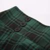 Womens Plaid Midi Skirt Vintage High Waist A Line Pleated Skirt with Pocket (US, Alpha, Medium, Regular, Regular, Green) view 3