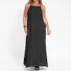 Geleglaer Linen Dresses for Womens Sleeveless Maxi Dress Sleeveless Linen Dress Casual Summer Dress Tank Long Dress Black 2024 Linen Shift Dress view 2