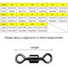100 Pack Metal Fishing Swivels Copper Swivel Fishing Black Barrel Shaped Rolling Swivel for Saltwater Freshwater Fishing Tackle (4#) view 2