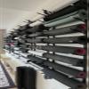 Blazea Thick Yoga Mats Holder for Home Workout, Fitness Gear Gym Equipment Storage Rack, Black 9-Tiers Yoga Room Decor Wall Mount, Space Saving Yoga Mat Shelf view 2