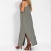 Geleglaer Linen Dresses for Womens Sleeveless Maxi Dress Sleeveless Linen Dress Casual Summer Dress Tank Long Dress Grey 2024 Linen Shift Dress view 3