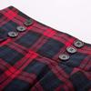 Womens Plaid Midi Skirt Vintage High Waist A Line Pleated Skirt with Pocket (US, Alpha, Medium, Regular, Regular, Red) view 3