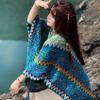 Women's Shawl Coat Knit Poncho Wrap Bohemian Fringe Blended Cashmere Warm Soft Ethnic Style Shawl for Leisure Travelling view 4