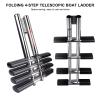 Heavy Duty 4 Steps Boat Marine Dual Vertical Telescoping Tube Stainless Steel Sport Diver Ladder with Mount for Marine Boat,Pontoon Boat,Yacht view 3