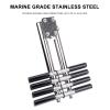 Heavy Duty 4 Steps Boat Marine Dual Vertical Telescoping Tube Stainless Steel Sport Diver Ladder with Mount for Marine Boat,Pontoon Boat,Yacht view 4