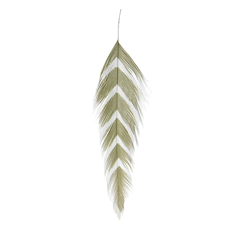 Montana Fly Company Fly Tying - Galloup's Fish Feathers - Arrowhead - White/Olive