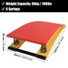 ENWINDXS Gymnastics Assistance Vault Springboard Heavy Duty Wooden Springboard for Gymnastics Somersault, School Pro Curved Elastic Board - 6 Springs, Aldults Teens Big Kids, with Padded Carpet view 4