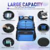LOINTET Bowling Ball Bag, Single Bowling Backpack with Shoe Totes Bag Up to Size 16, Padded Ball Holder, Accessories Gifts for Lovers/Player, Blue view 4