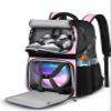 LOINTET Bowling Ball Bag, Single Bowling Backpack with Shoe Totes Bag Up to Size 16, Padded Ball Holder, Accessories Gifts for Lovers/Player, Pink view 1