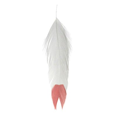 Montana Fly Company Fly Tying - Galloup's Fish Feathers - Fin Tip - White/Red