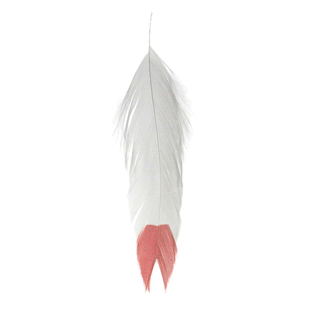 Montana Fly Company Fly Tying - Galloup's Fish Feathers - Fin Tip - White/Red