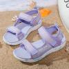 IWIHMIV Girl Toddler Sandals Water Sandals Girls Sandals Kids Strap Flat Sandals Open Toe Summer Casual Sandals for GirlsPurple1,4.5 view 2