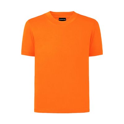 Dreammonkey 4T to Youth Neon Shirt Kids Rash Guard UPF 50+ Dry Fit Athletic Short Sleeve T Shirts for Boys and Girls (Neon Orange S)