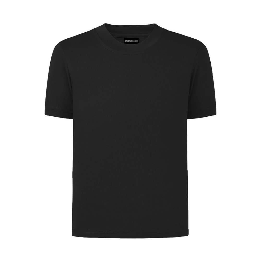 Dreammonkey 4T to Youth Neon Shirt Kids Rash Guard UPF 50+ Dry Fit Athletic Short Sleeve T Shirts for Boys and Girls (Black 4T)