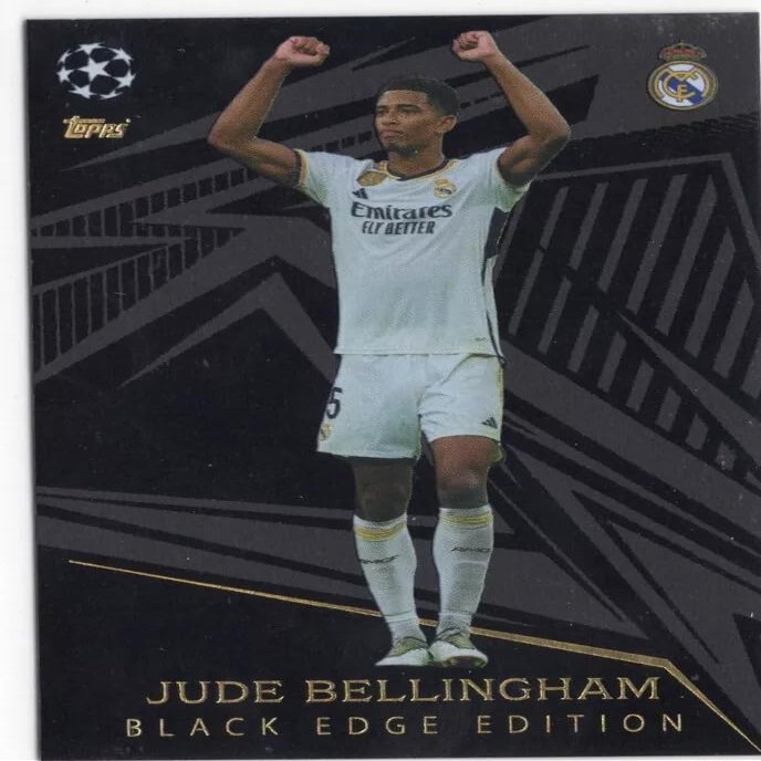 Match Attax Extra 2023 2024 Jude Bellingham Black Edge Trading Card