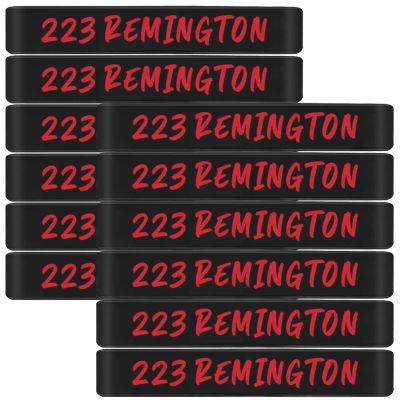 12 Pack Magsaddle .223 Remington Magazine Marking Bands .223 Caliber Identification Holster Accessories (Black - Red)