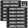 12 Pack Magsaddle .300 Blackout Subsonic Magazine Marking Bands .300 BLK Subsonic Caliber Identification Holster Accessories (Black - White) view 1