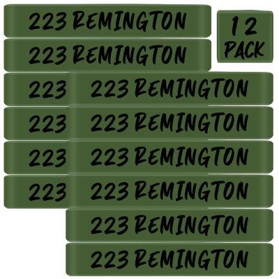 12 Pack Magsaddle .223 Remington Magazine Marking Bands .223 Caliber Identification Holster Accessories (OD Green - Black)