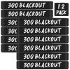 12 Pack Magsaddle .300 Blackout Magazine Marking Bands .300 BLK .300BO Caliber Identification Holster Accessories (Black - White) view 1