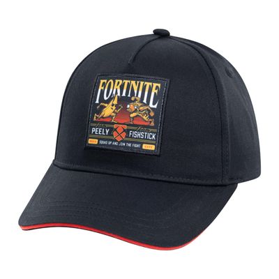 Baseball Cap for Boys, Quality Made Boys Hat and Fitted Cap, Flatbrim Baseball Hat with Sleek Design Black/Red