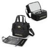PICNIC TIME NHL Nashville Predators Tarana Lunch Bag Cooler with Utensils Made from Recycled Material, Lunch Box with Picnic Set, Upcycled Lunch Cooler Bag, (Carbon Black) view 3