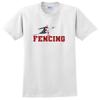 2024 Summer Games Paris USA Sports Fencing Plus Size Short Sleeve T-Shirt 4X-Large White view 1