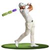 Aero Shaft, Golf Training Aid and Warm Up Tool, Speed Stick for Golf, Golf Swing Trainer, Improves Swing Speed, Wind Resistance, Adjustable Pineapples. (Green and Purple, Aero Shaft Iron) view 1