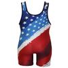 Matman USA The U.S.A. Pledge Men's Wrestling Singlet (Multicolor, 6X-Small) view 3
