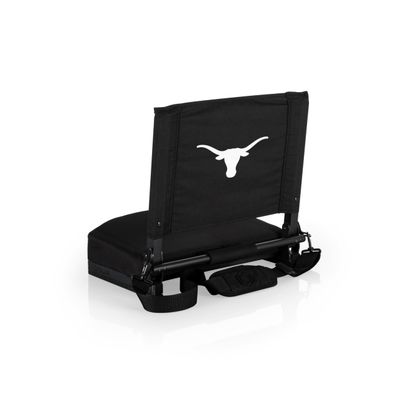 Picnic TIME NCAA Texas Longhorns Gridiron Stadium Seat, Lightweight, Portable Folding Chair for Bleachers and Benches, (Black)