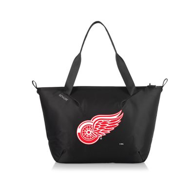 PICNIC TIME NHL Detroit Red Wings Tarana Cooler Tote Bag Made with Recycled Materials, Soft Cooler Tote Bag, Upcycled Picnic Cooler, (Carbon Black)