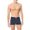 Lacoste Men's Cotton Stretch Diagonal Print Trunks, 3-pack, Navy Blue/White/Dove Grey, X-Small view 2