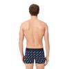 Lacoste Men's Cotton Stretch Diagonal Print Trunks, 3-pack, Navy Blue/White/Dove Grey, X-Small view 3