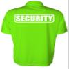 Security Polo in Safety Green with White/Reflective Design, Performance Polo w/Moisture Wicking Technology view 2