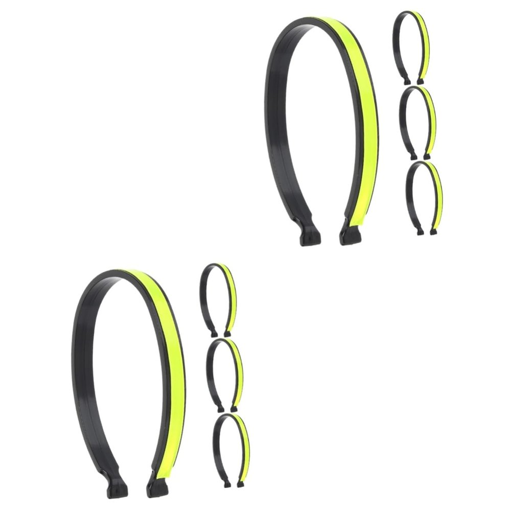 POPETPOP 8pcs Reflective Cycling Trouser Clips for Men Riding Accessory Thigh Straps Bike Trouser Reflective Bands