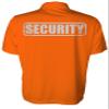 Security Polo in Safety Orange with Silver/Reflective Design, Performance Polo w/Moisture Wicking Technology view 2