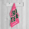 Canopy Street Personalized Faux Glitter Par Tee Golf Towel / 16" x 24" Custom Feminine Golfing Microfiber Towel with Gold Fastener/Personalized Mother's Day Athletic Accessory Present for Her view 3